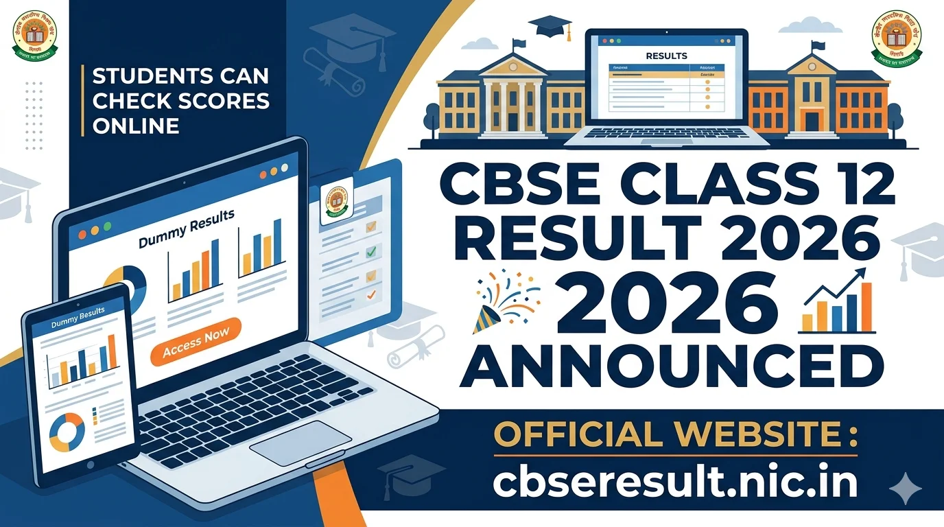 Class 12 CBSE Result 2026 Announced @cbscresult.nic.in