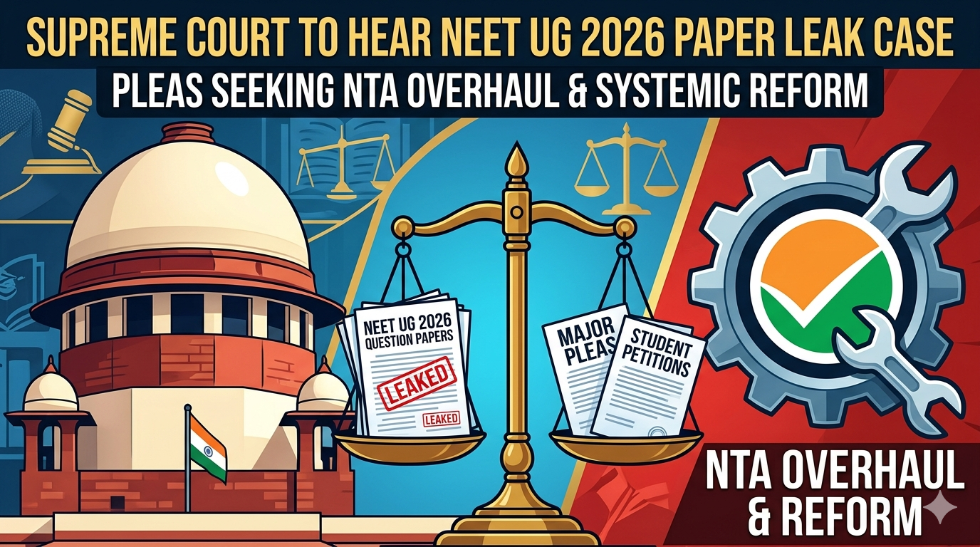 NEET UG 2026 Paper Leak Case: Supreme Court to Hear Major Pleas Seeking NTA Overhaul