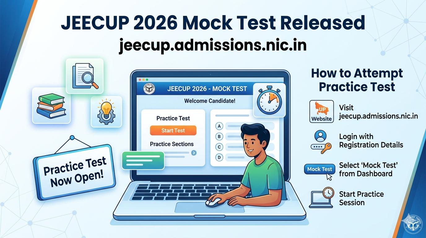 JEECUP 2026 Mock Test Released at jeecup.admissions.nic.in; Here's How to Attempt Practice Test