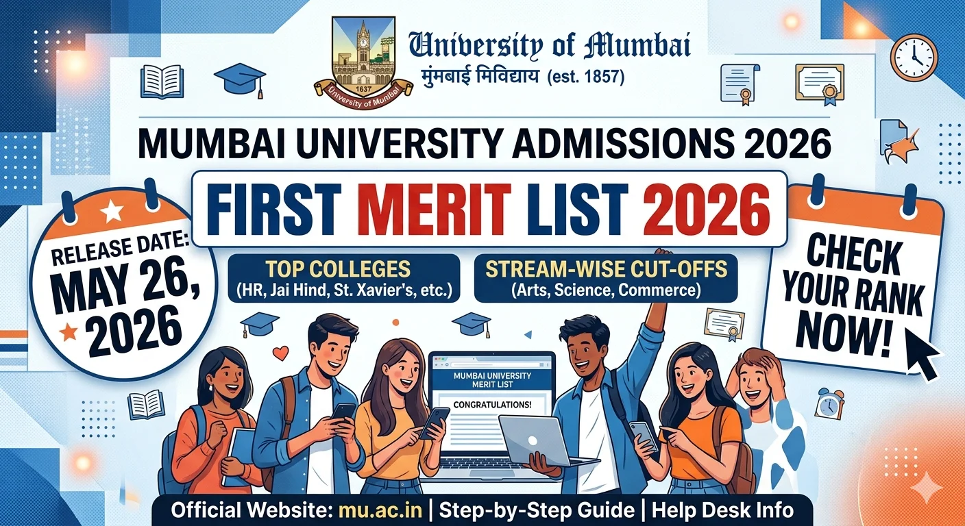 Mumbai University First Merit List 2026 on May 26