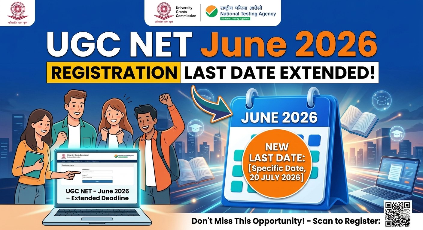 UGC NET June 2026 Registration Last Date Extended