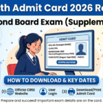 CBSE 10th Admit Card 2026 Released for Second Board Exam @cbse.gov.in; Check Exam Dates