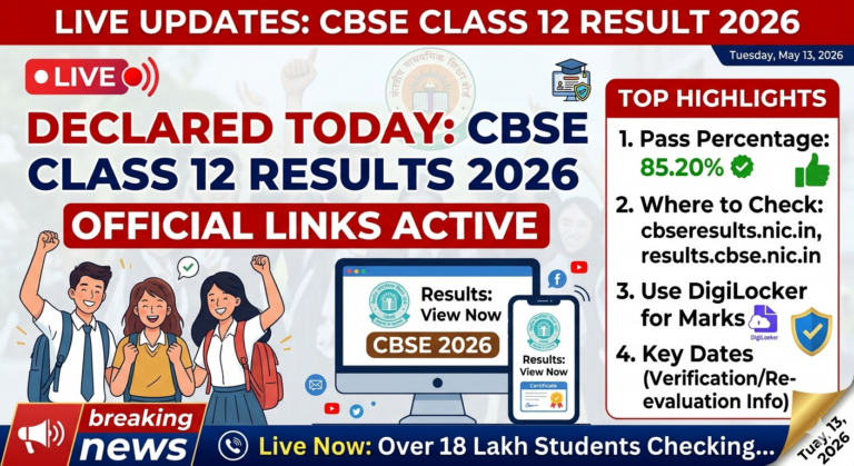 Class 12 CBSE Result 2026 Live Updates