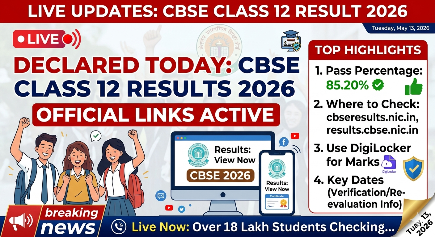 Class 12 CBSE Result 2026 Live Updates