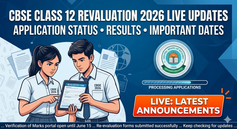 CBSE Class 12 Revaluation 2026 Live Updates