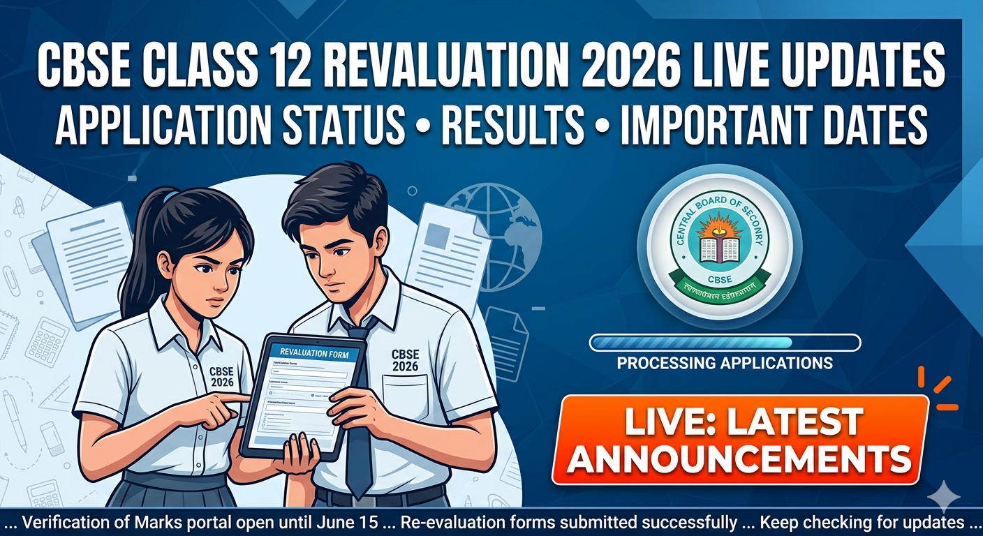 CBSE Class 12 Revaluation 2026 Live Updates