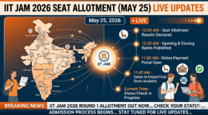 IIT JAM 2026 Seat Allotment (May 25) Live Updates; Download Allotment Letter Link Soon
