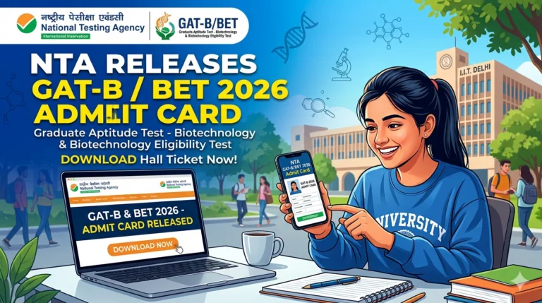 NTA Releases GAT-B/BET Admit Card 2026