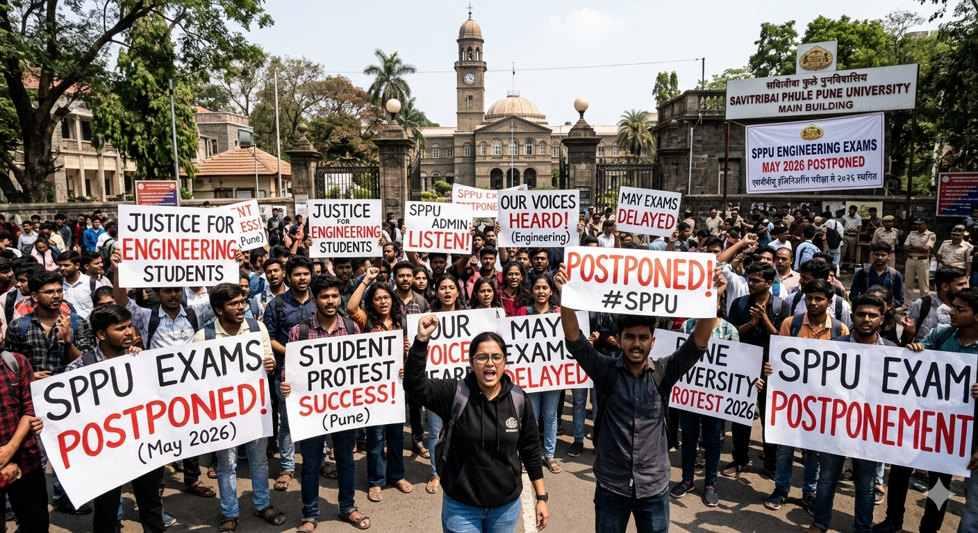 SPPU Engineering May Exam 2026 Postponed After Student Protests