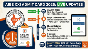 AIBE XXI Admit Card 2026 (May 22) Live: Link Soon @allindiabarexamination.com; Exam Instructions & Quick Revision Tips