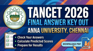 TANCET 2026 Final Answer Key OUT at Anna University