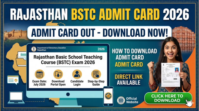Rajasthan BSTC Admit Card 2026 Out