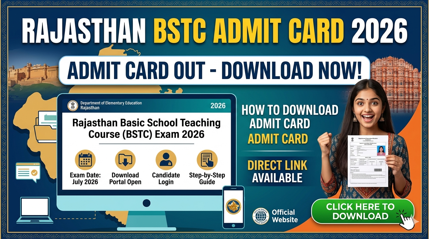 Rajasthan BSTC Admit Card 2026 Out