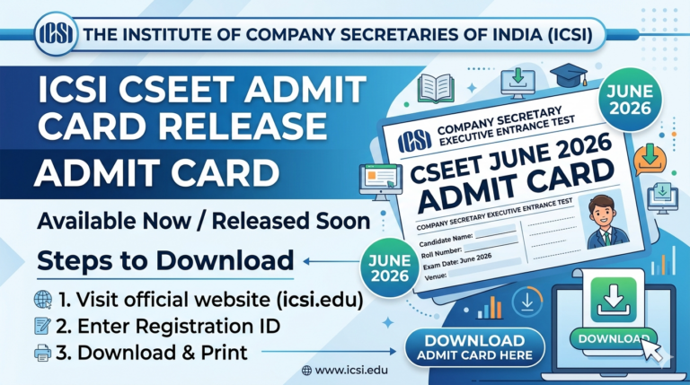 ICSI to Release CSEET Admit Card June 2026