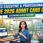 ICSI CS Executive & Professional June 2026 Admit Card OUT; Exams to Begin From June 01