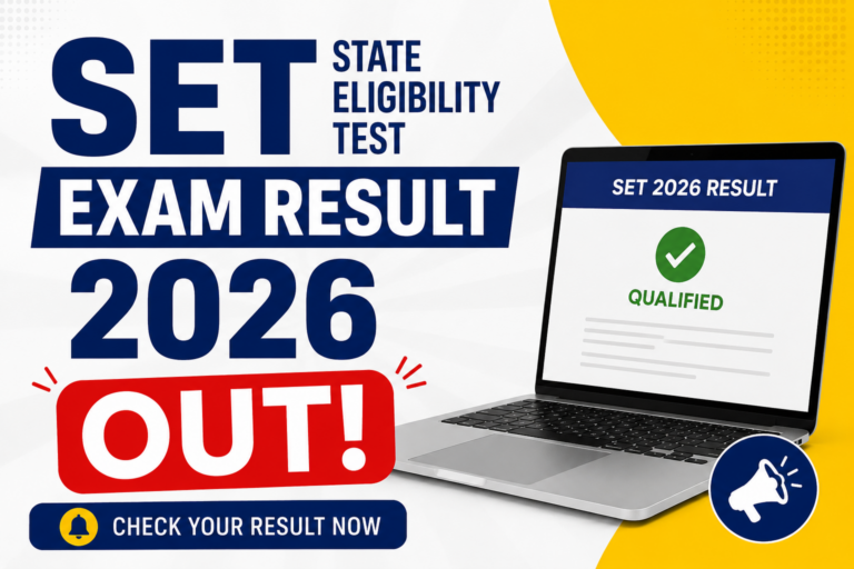 SET Exam Result 2026 OUT