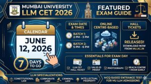 Mumbai University LLM CET 2026 Exam on June 12; Hall Tickets Soon