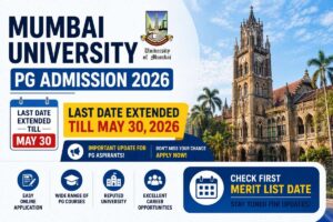 Mumbai University PG Admission 2026: Last Date Extended till May 30; Check First Merit List Date