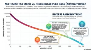 NEET 2026 Marks vs Rank Graph