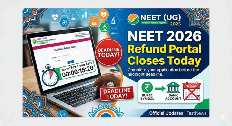 NTA NEET 2026 Refund Portal Closes Today;