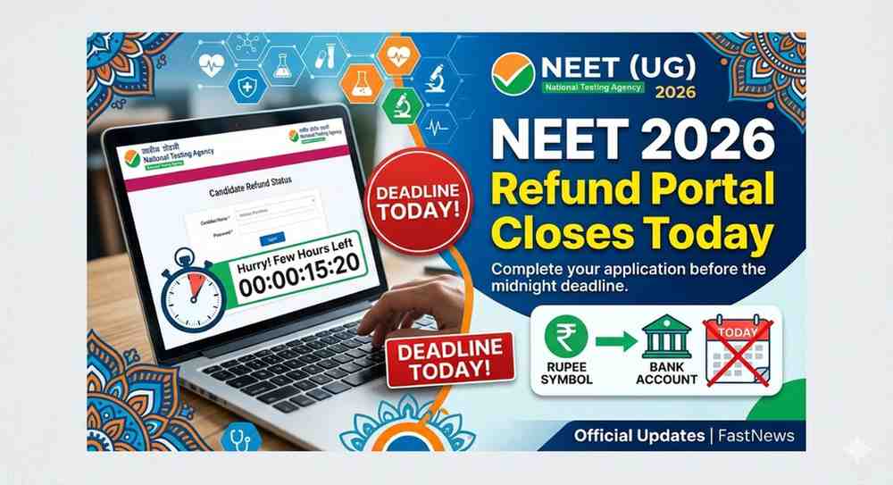 NTA NEET 2026 Refund Portal Closes Today;