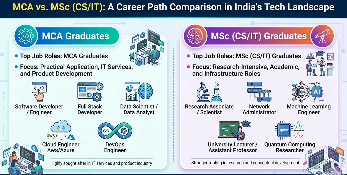 MCA vs MSc Jobs and Salary Comparison