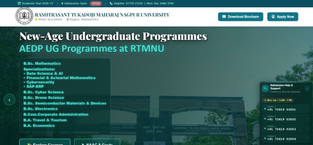 RTMNU Admission 2026