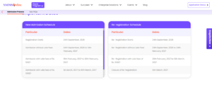 Latest admission dates for NMIMS Online BBA Admissions