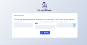 Mysore University Result Portal