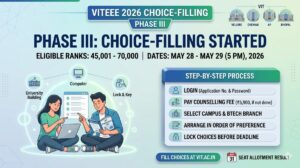 VITEEE 2026 Choice-Filling Phase III Closes Tomorrow; Allotment List on May 31