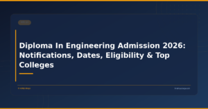 Diploma In Engineering Admission 2026: Notifications, Dates, Eligibility & Top Colleges