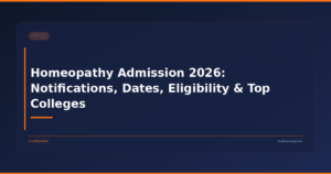 Homeopathy Admission 2026: Notifications, Dates, Eligibility & Top Colleges