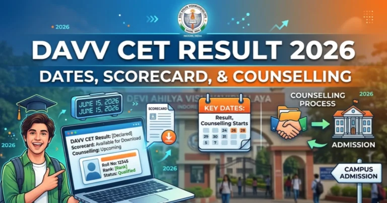 DAVV CET Result 2026