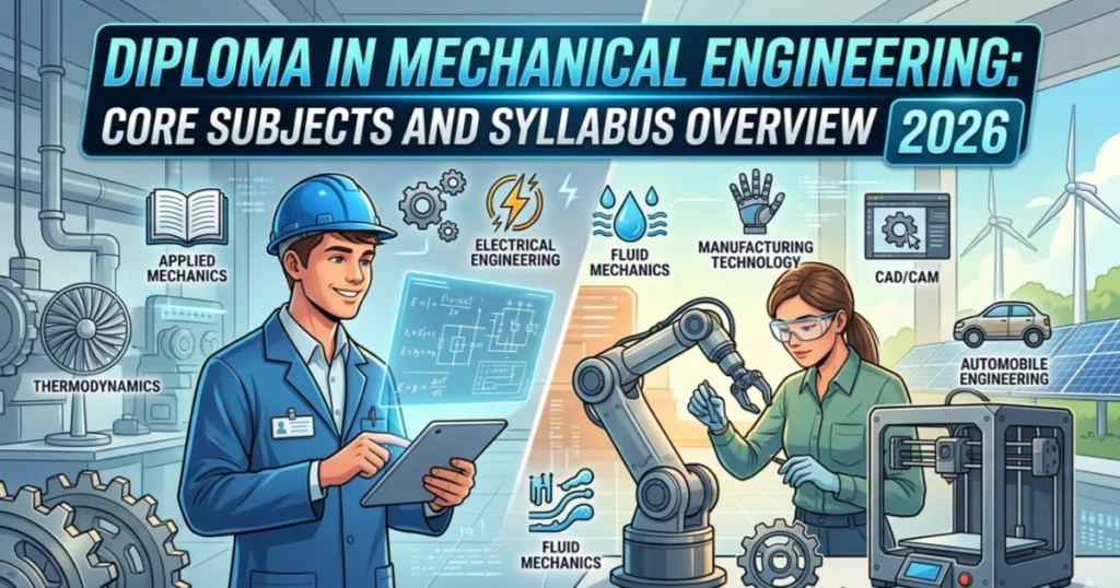 Diploma in Mechanical Engineering: Core Subjects and Syllabus Overview 2026