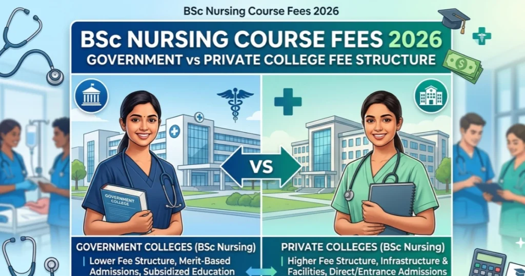 BSc Nursing Course Fees 2026: Government vs Private College Fee Structure