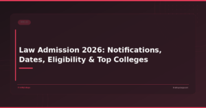 Law Admission 2026: Notifications, Dates, Eligibility & Top Colleges