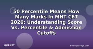 50 Percentile Means How Many Marks In MHT CET 2026: Understanding Score Vs. Percentile & Admission Cutoffs