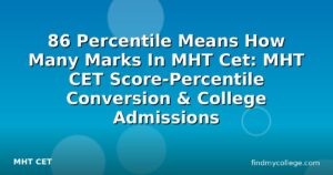 86 Percentile Means How Many Marks In MHT Cet: MHT CET Score-Percentile Conversion & College Admissions