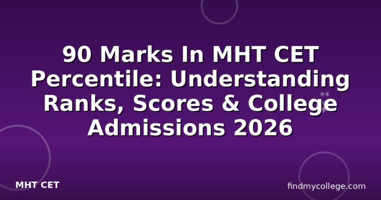 90 Marks In MHT CET Percentile: Understanding Ranks, Scores & College Admissions 2026