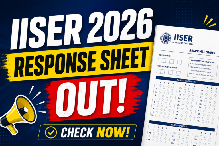 IISER 2026 Response Sheet OUT