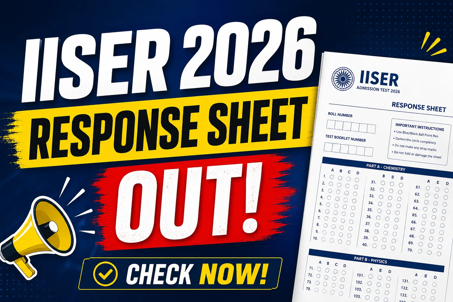 IISER 2026 Response Sheet OUT