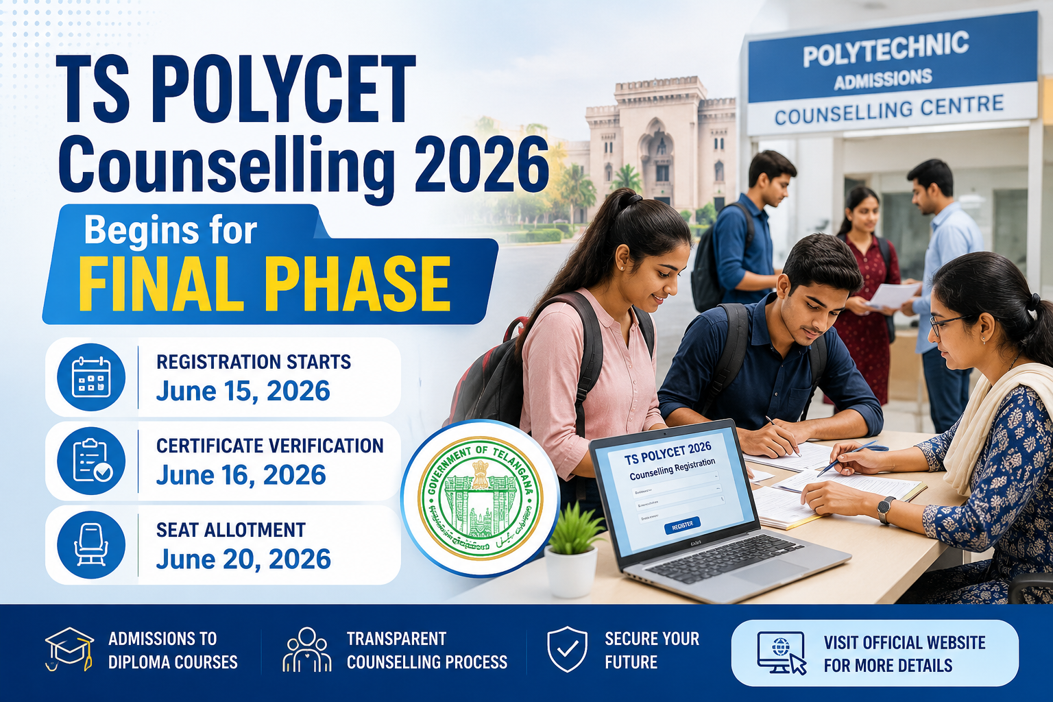 TS POLYCET Counselling 2026 Begins for Final Phase