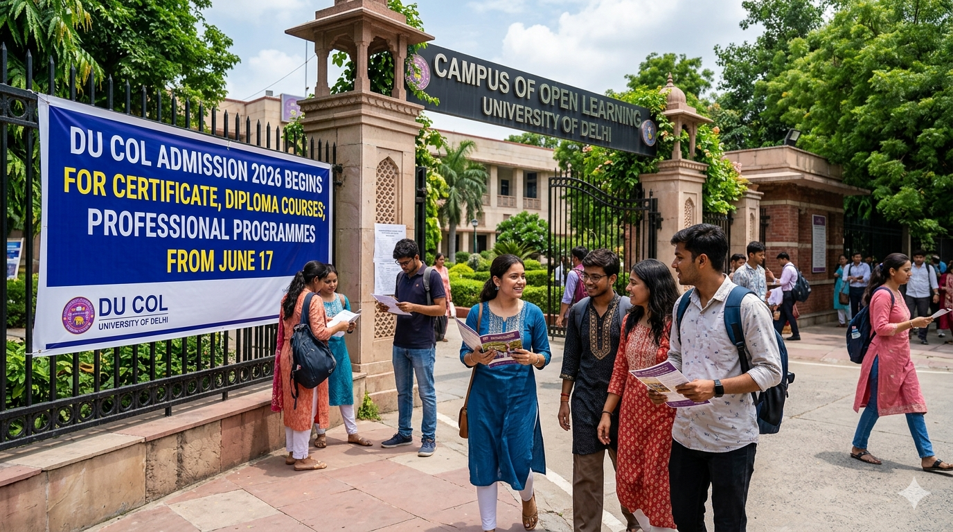 DU COL Admission 2026 Begins for Certificate, Diploma Courses; Professional Programmes from June 17