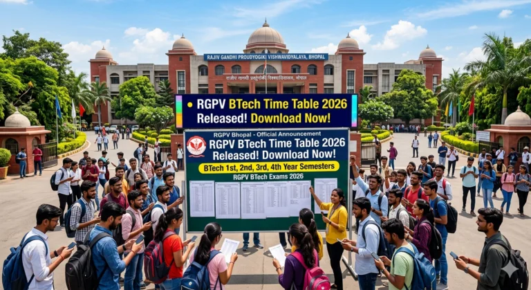 RGPV BTech Time Table 2026 Released