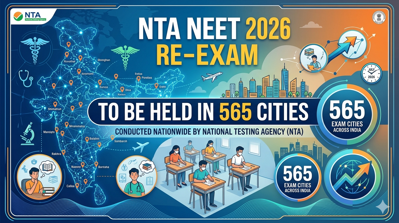 NTA NEET 2026 Re-Exam to Be Held in 565 Cities