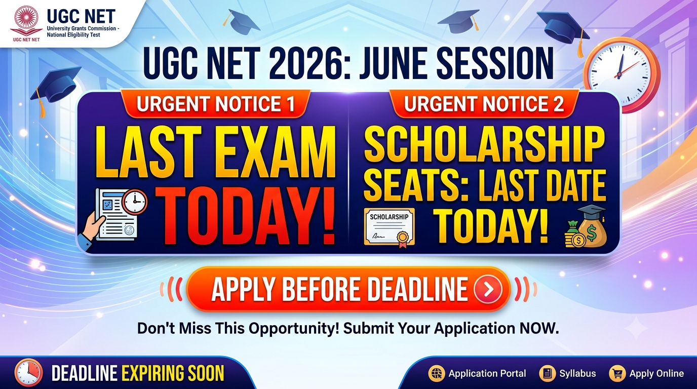 UGC NET 2026 Last Exam Today for June Session