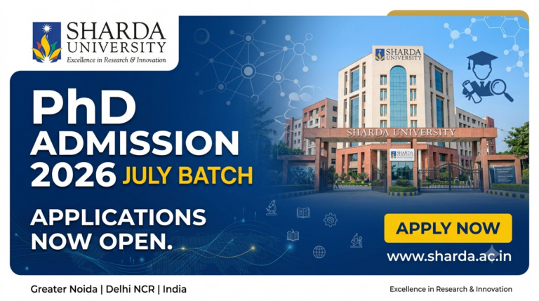 Sharda University PhD Admission 2026 Begins for July Batch