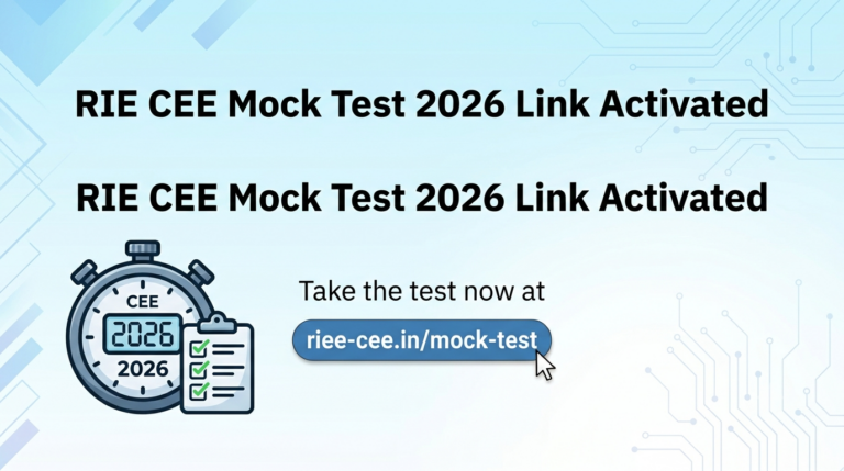 RIE CEE Mock Test 2026 Link Activated