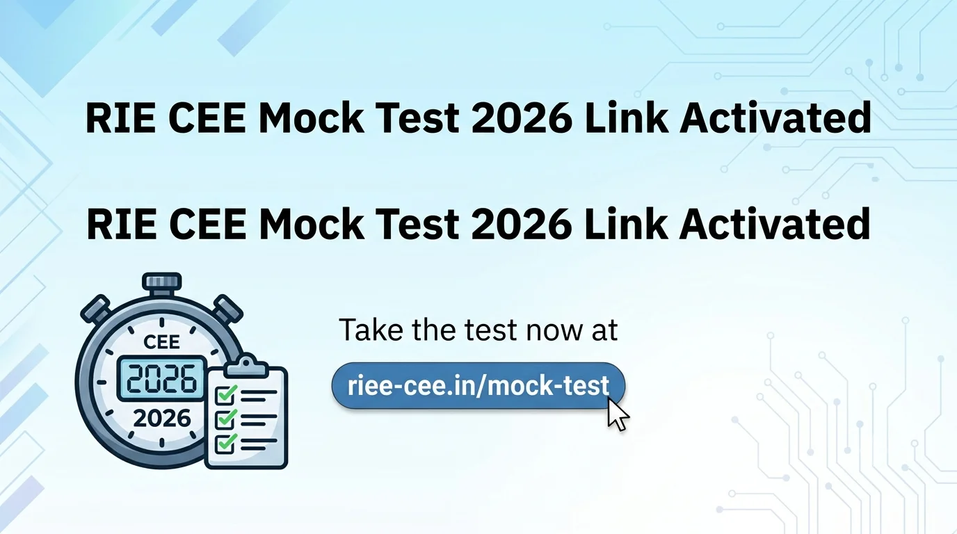 RIE CEE Mock Test 2026 Link Activated