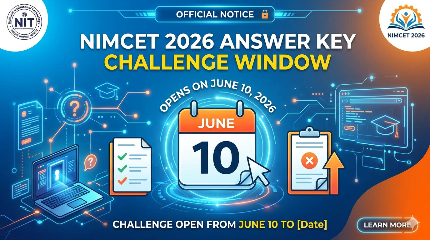NIMCET 2026 Answer Key Challenge Window Opens on June 10